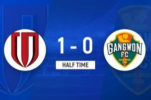 半场-成都蓉城1-0江原FC 周定洋凌空抽射破门杨帅献助攻